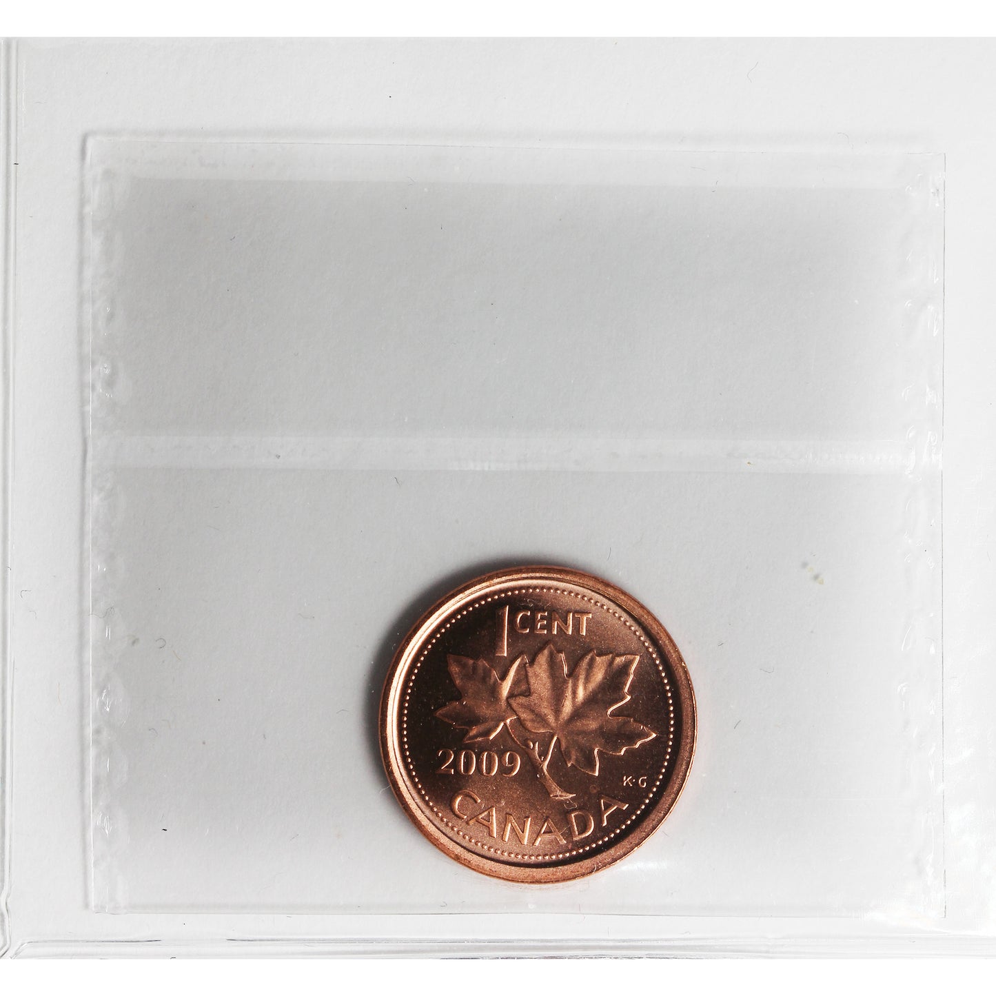 2009 Non Magnetic Canada 1-cent ICCS Certified MS-66 Red