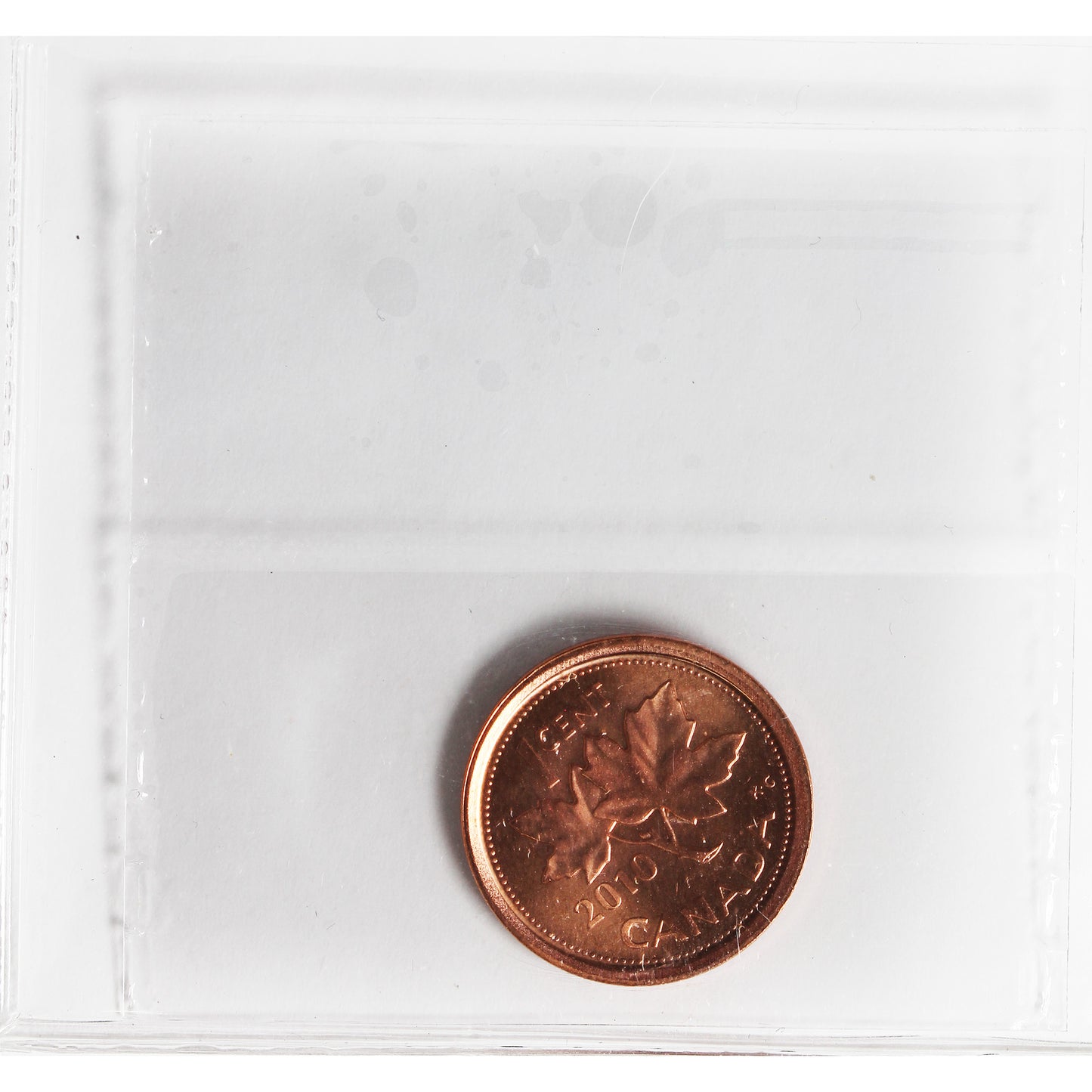 2010 Non Magnetic Canada 1-cent ICCS Certified MS67 Red