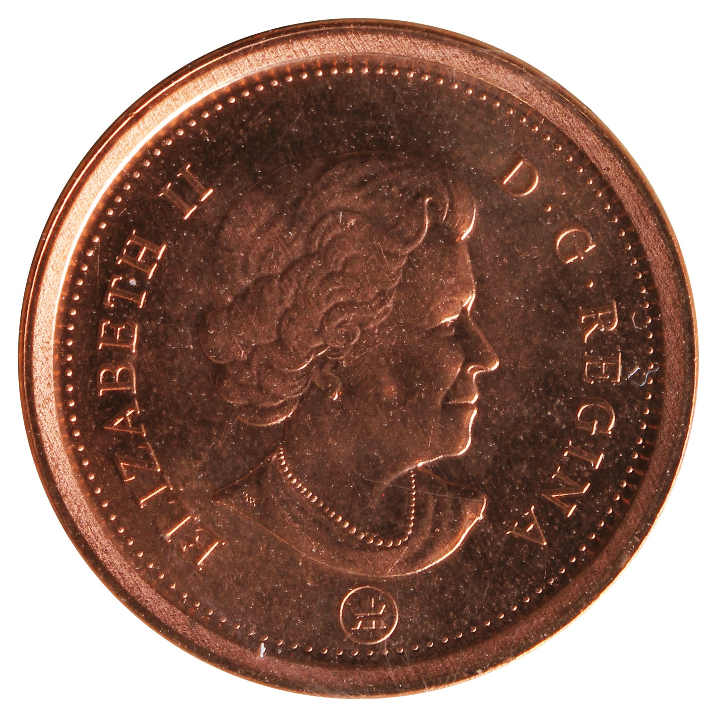 2011 Non Magnetic Canada 1-cent ICCS Certified MS-65 Red