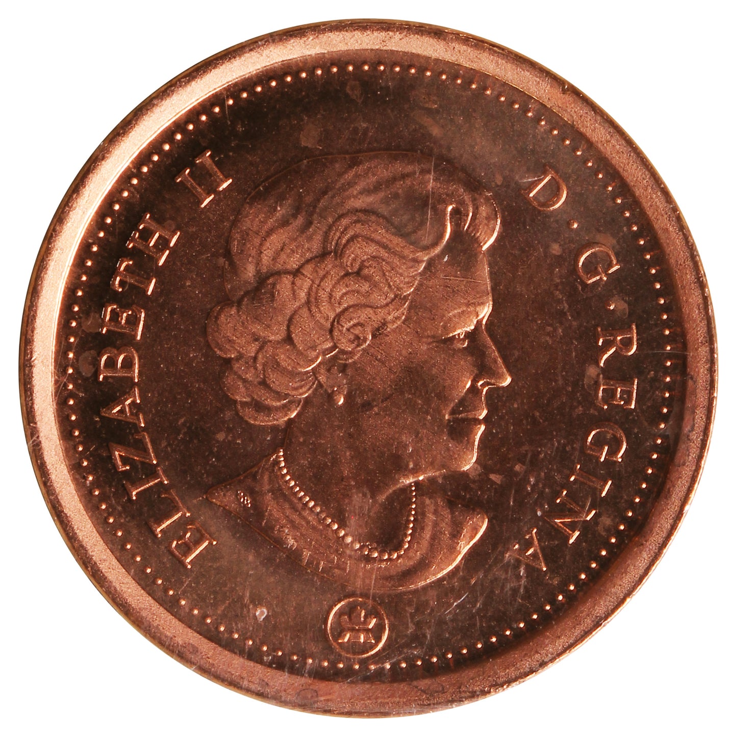 2011 Non Magnetic Canada 1-cent ICCS Certified MS67 Red