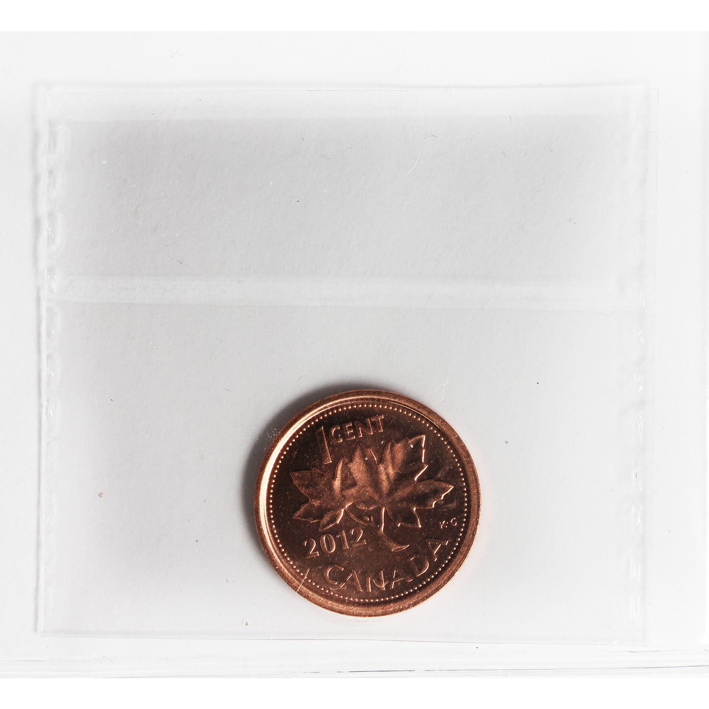 2012 Non Magnetic Canada 1-cent ICCS Certified MS66 Red