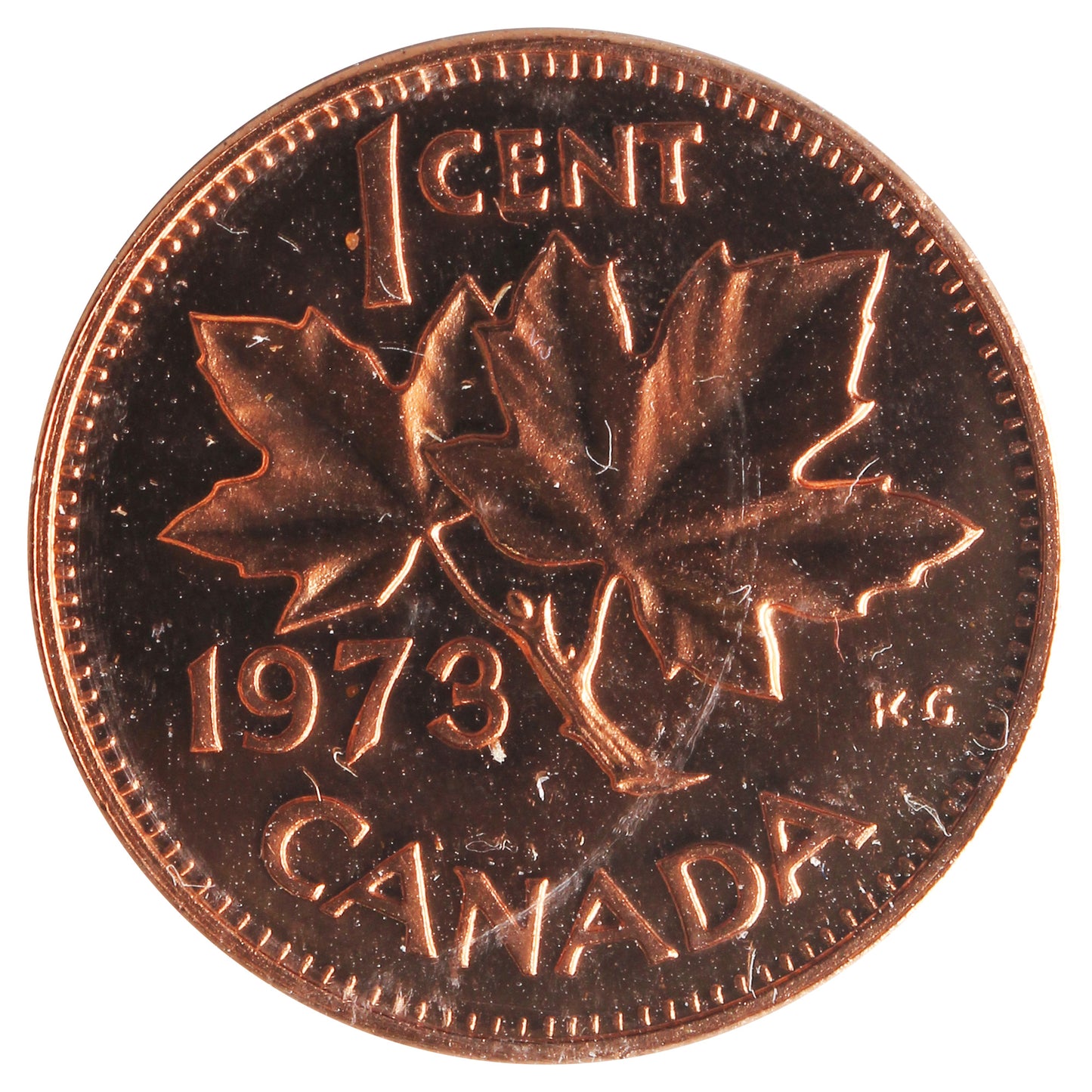 1973 Canada 1-cent ICCS Certified PL-66 Heavy Cameo