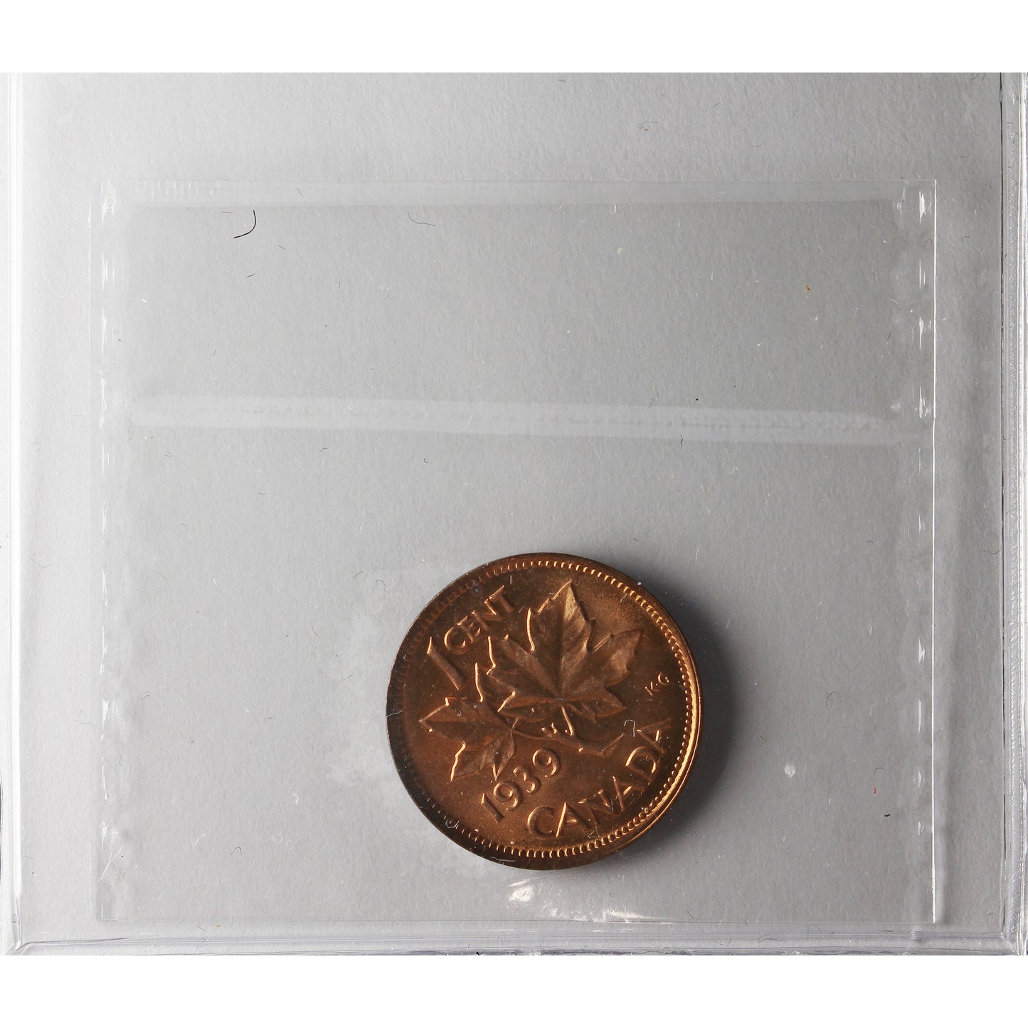 1939 Canada 1-cent ICCS Certified MS66 Red (XMY 378)