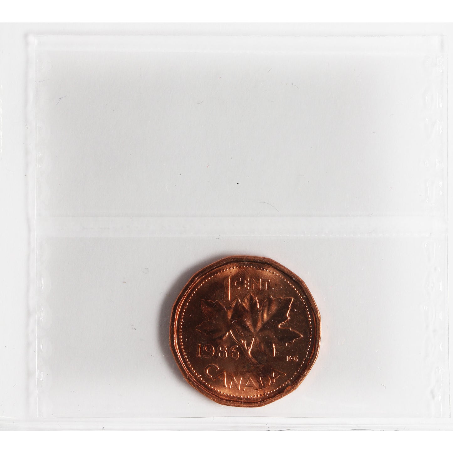 1986 Canada 1-cent ICCS Certified MS-66 Red