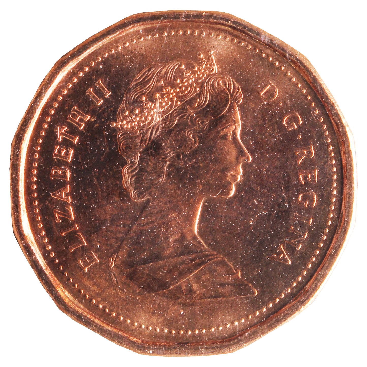 1986 Canada 1-cent ICCS Certified MS-66 Red