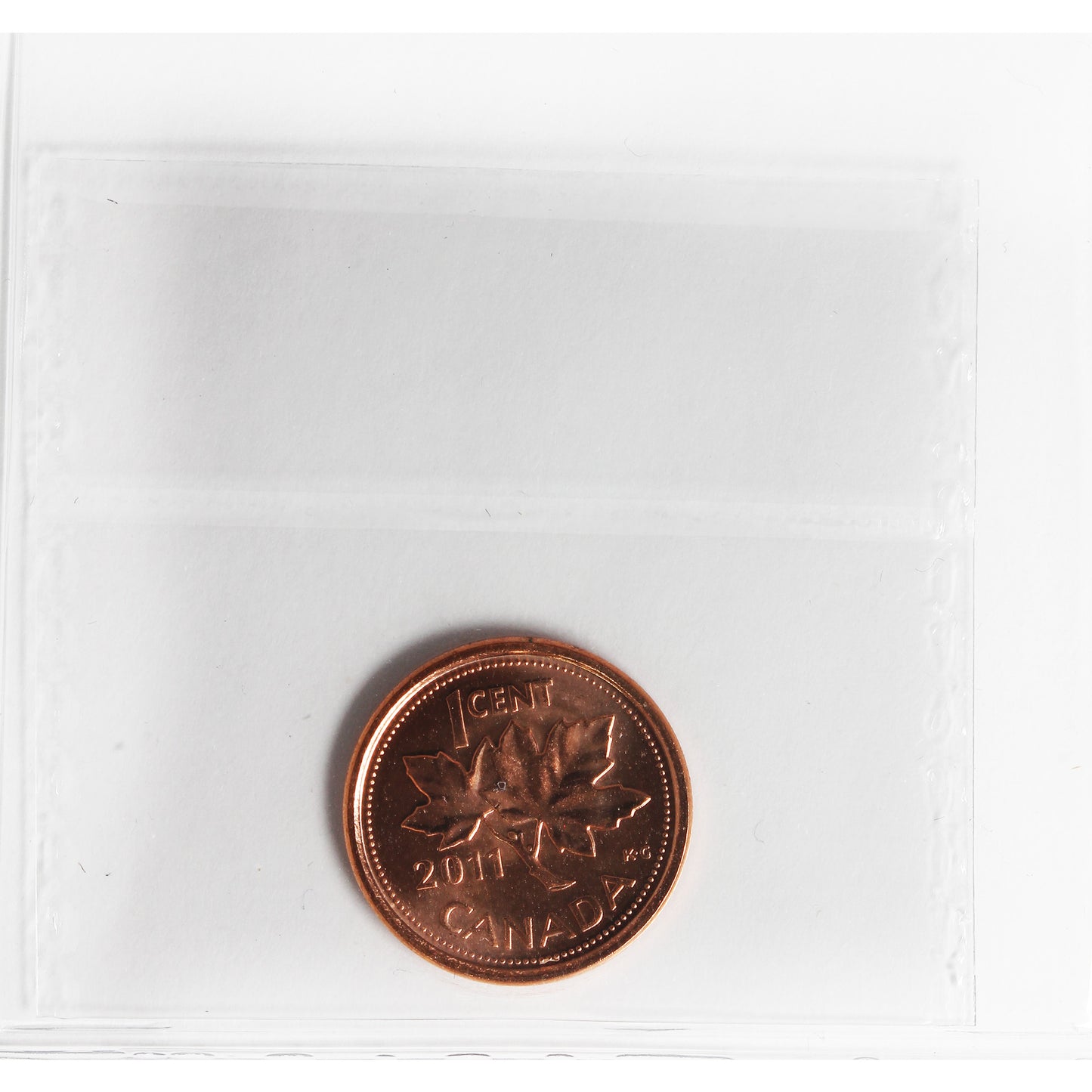 2011 Magnetic Canada 1-cent ICCS Certified MS-64 Red