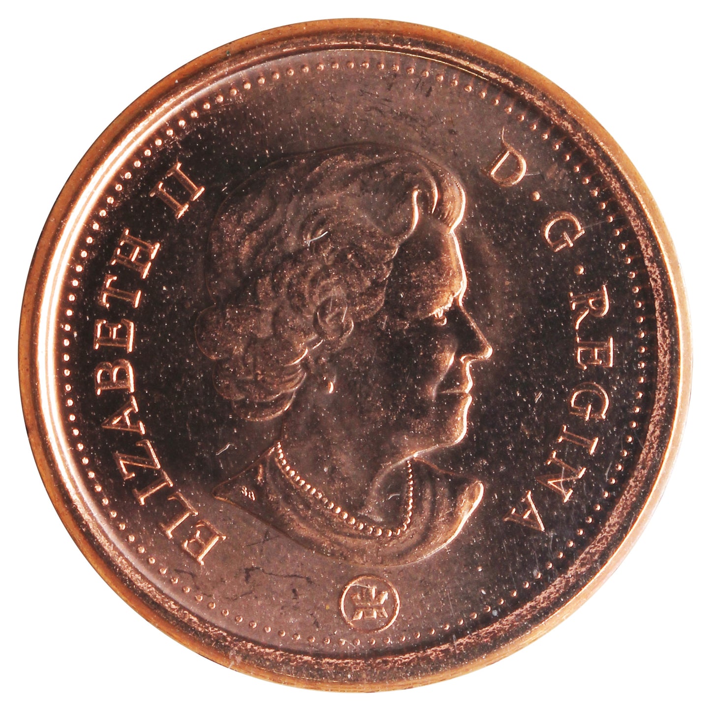 2011 Magnetic Canada 1-cent ICCS Certified MS-64 Red