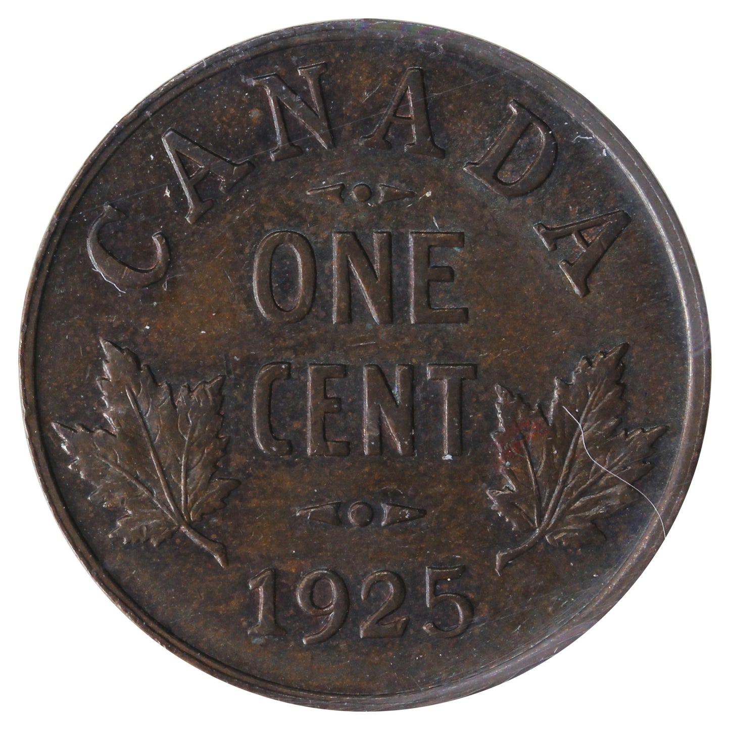 1925 Canada 1-cent ICCS Certified AU55