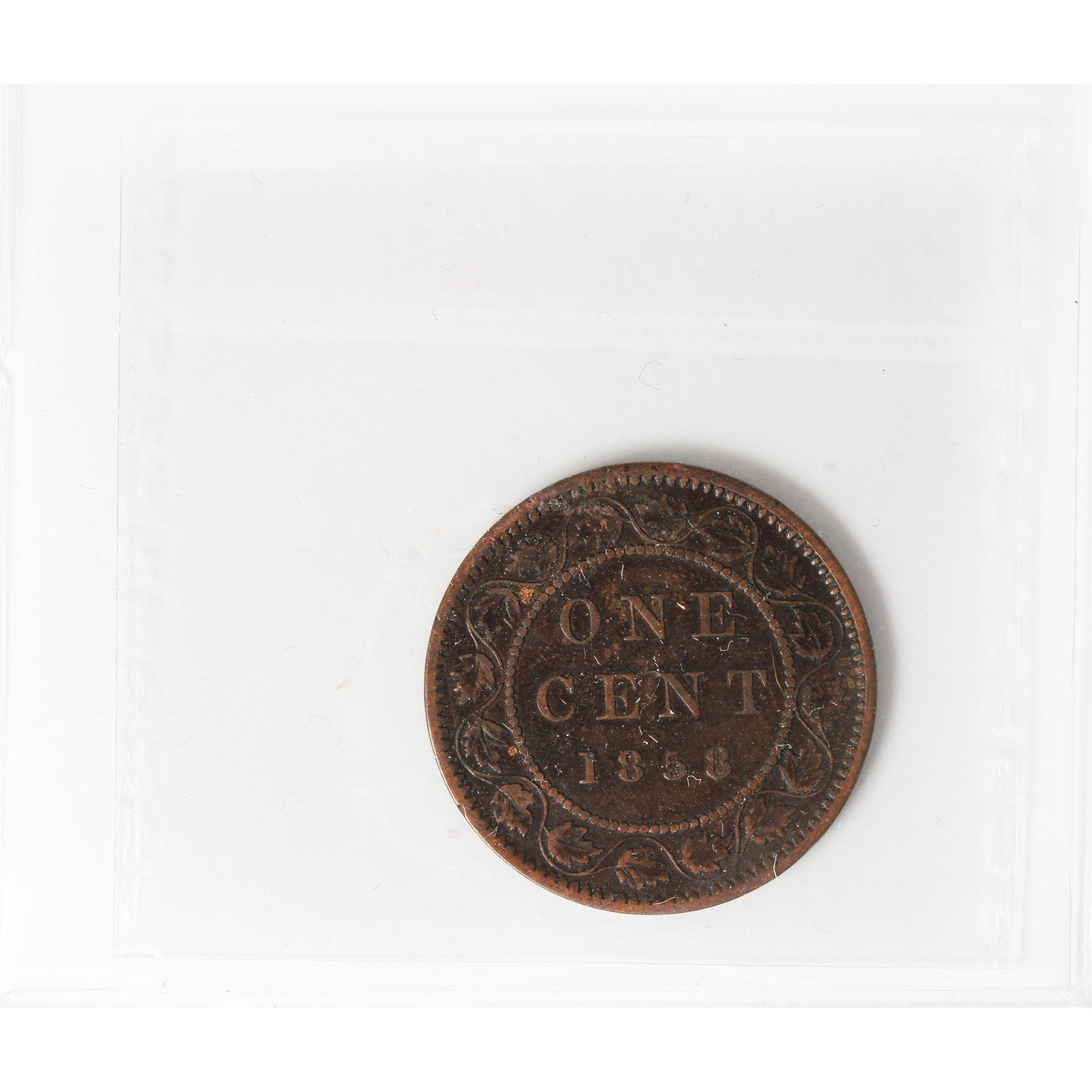 1858 Canada 1-cent ICCS Certified VF-20