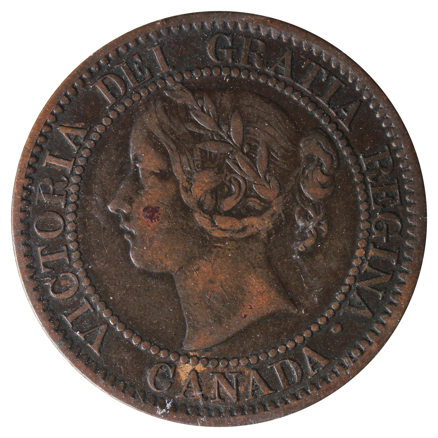 1858 Canada 1-cent ICCS Certified VF-20
