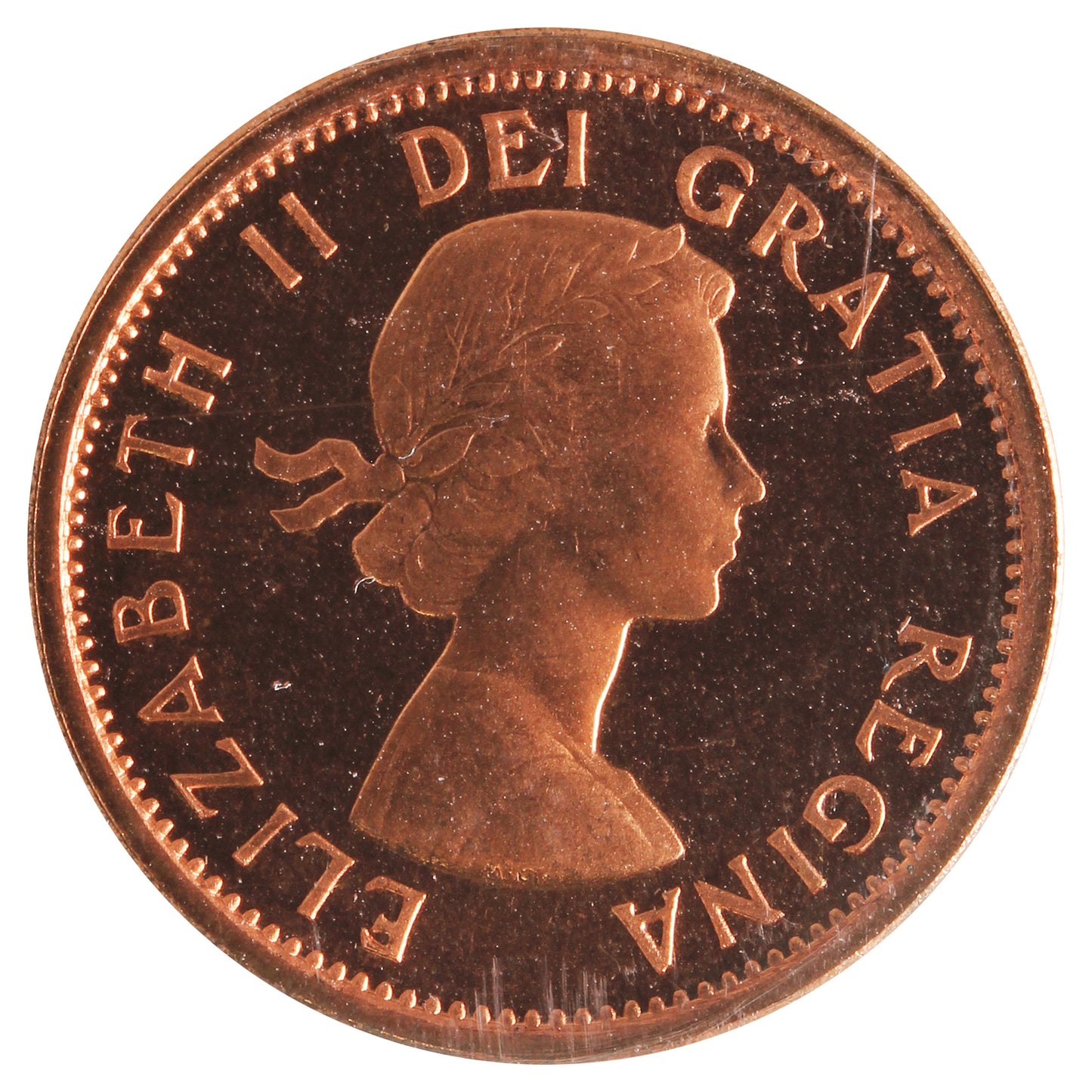 1961 Canada 1-cent ICCS Certified PL66 Red; UHC