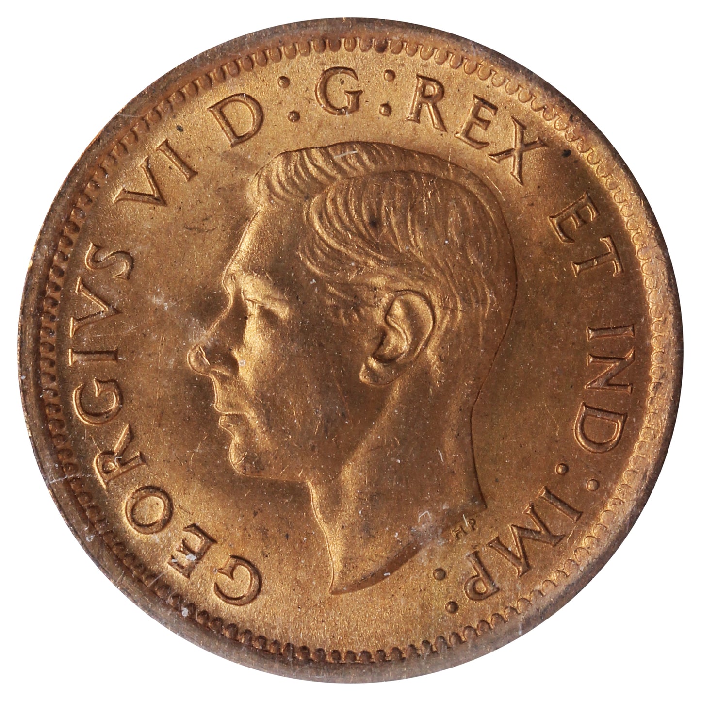 1939 Canada 1-cent ICCS Certified MS64 Red