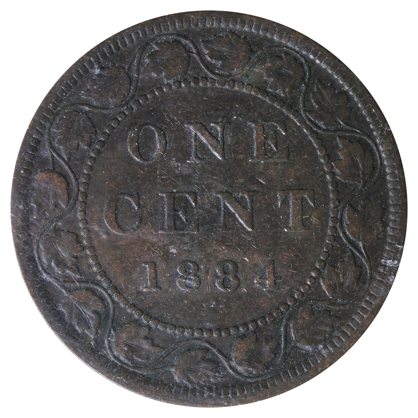 1884 Obv. 1 Canada 1-cent ICCS Certified VF20