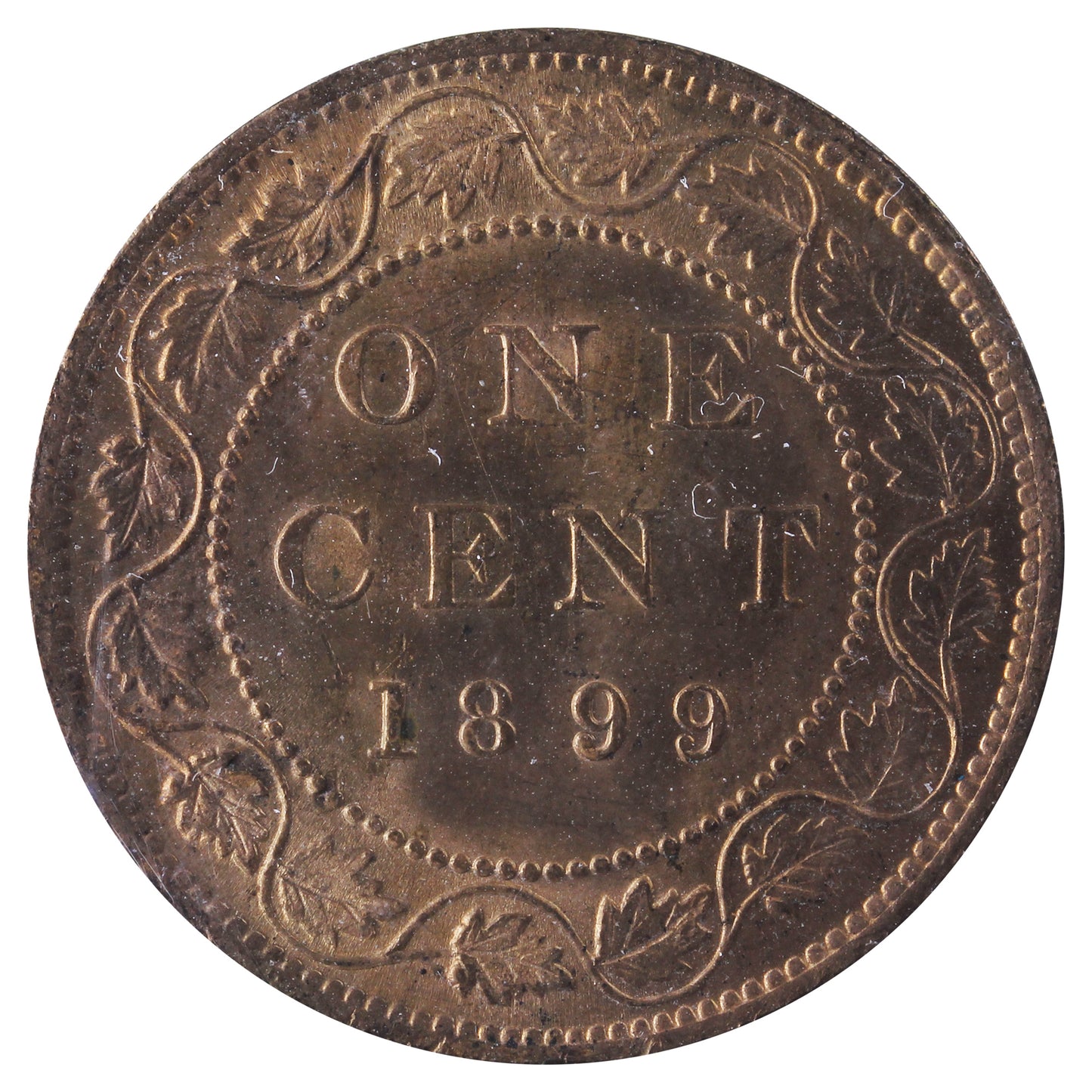 1899 Canada 1-cent ICCS Certified MS-65 Red (XYG 499)