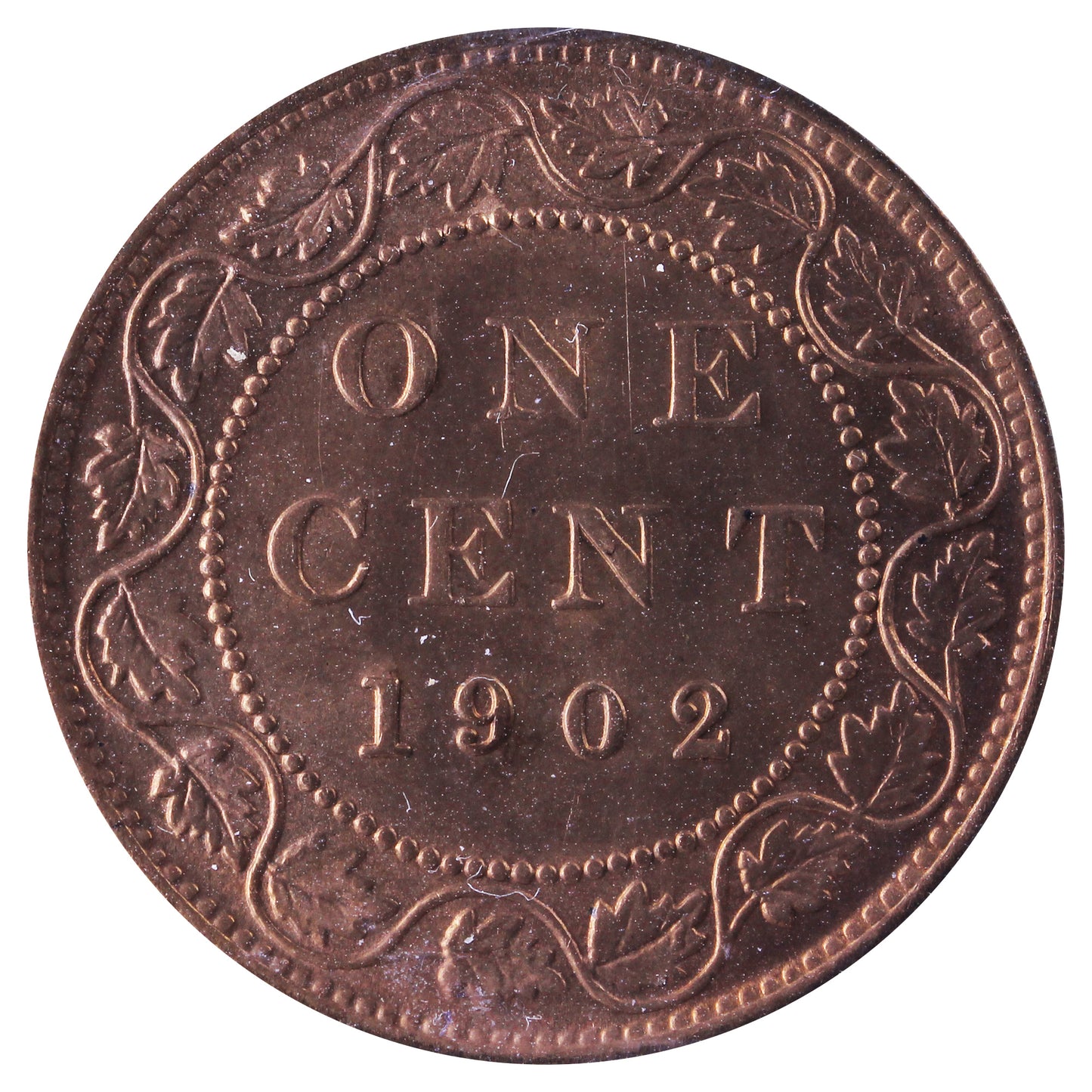 1902 Canada 1-cent ICCS Certified MS-65 Red (XJX 129)