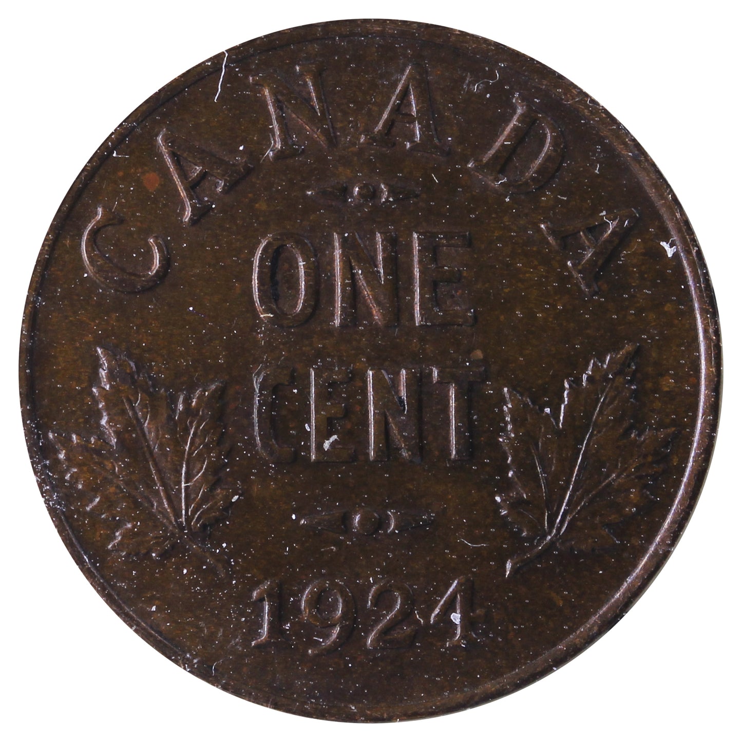 1924 Canada 1-cent ICCS Certified MS60 Brown