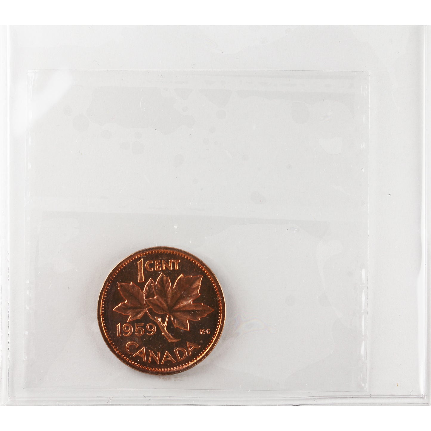 1959 Canada 1-cent ICCS Certified PL65 Red; Ultra Heavy Cameo