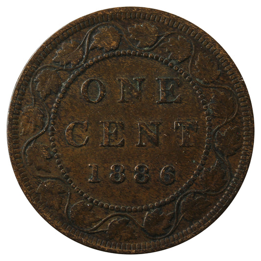 1886 Obv. 1a Canada 1-cent F-VF (F15)