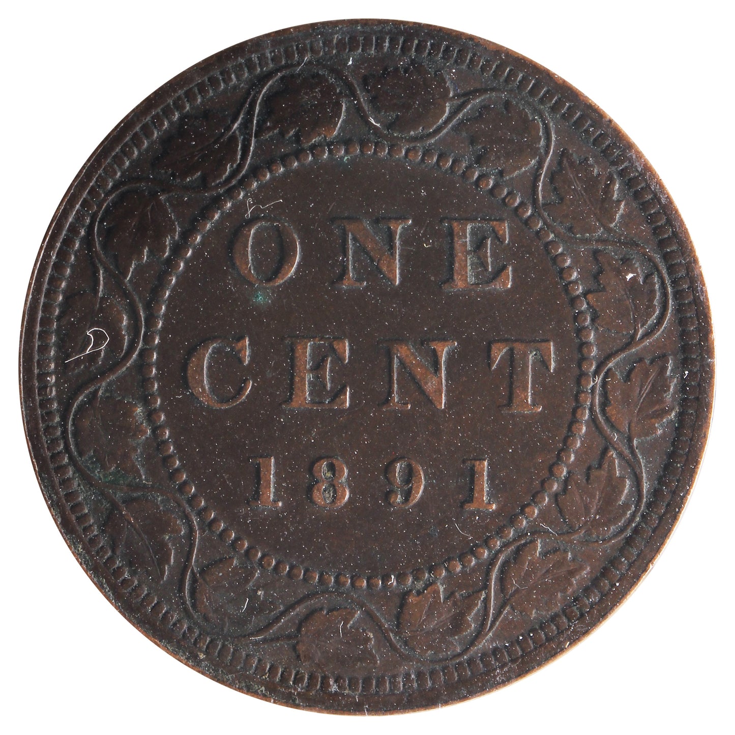 1891 LLSD, Obv. 3 Canada 1-cent ICCS Certified EF40
