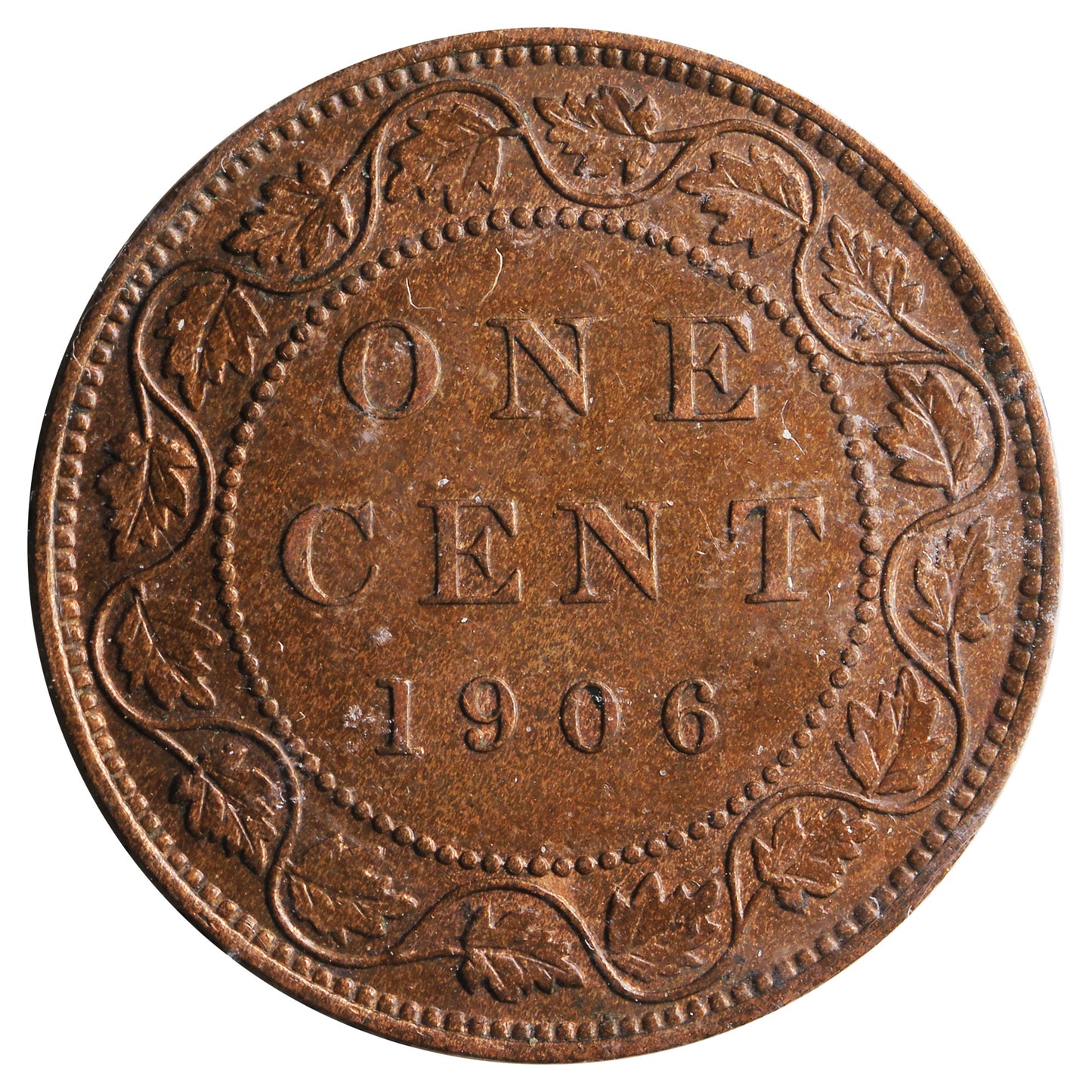 1906 Canada 1-cent ICCS Certified MS60 Trace Red
