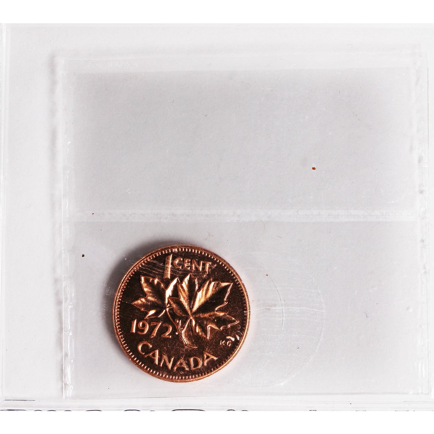1972 Canada 1-cent ICCS Certified PL66 Red