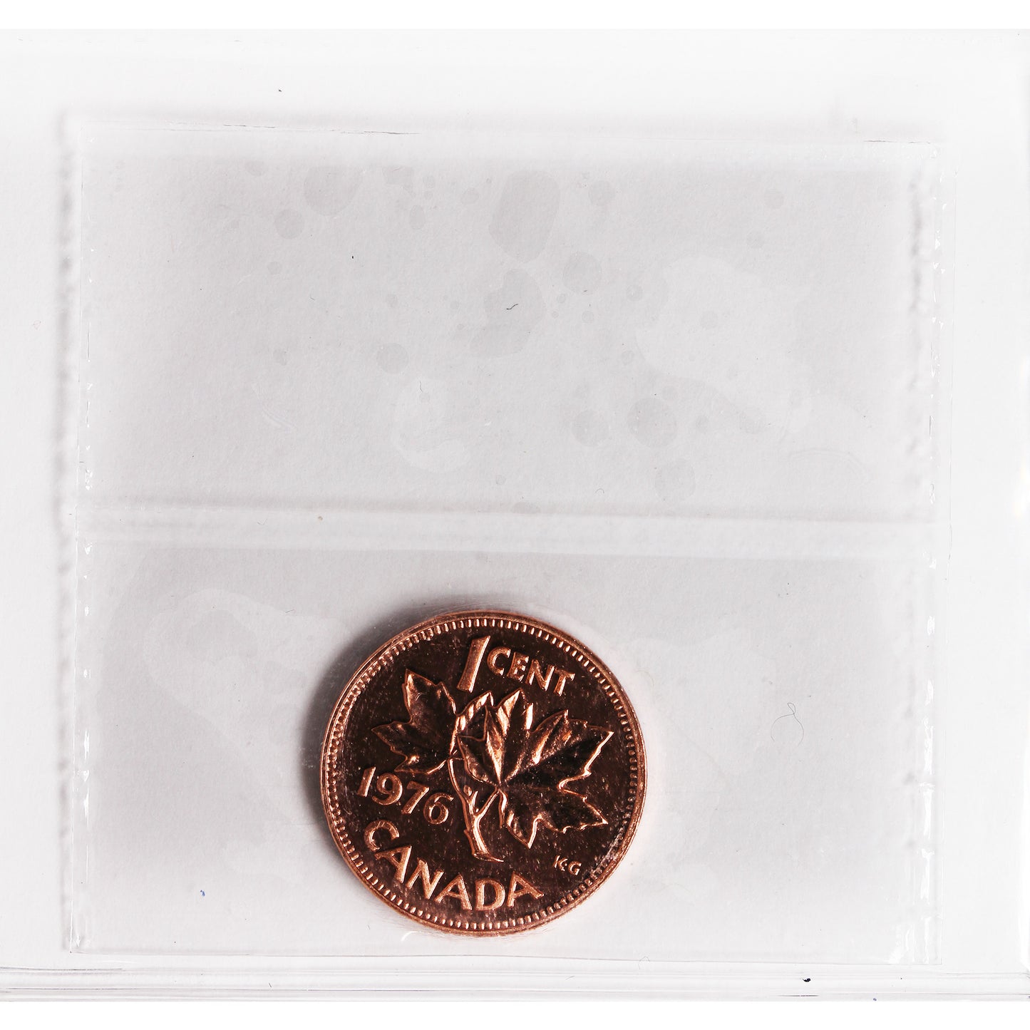 1976 Canada 1-cent ICCS Certified PL66 Red