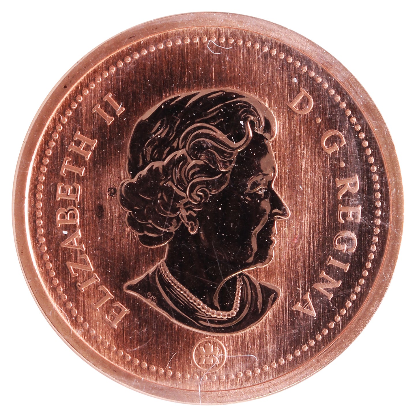 2008 Magnetic Canada 1-cent ICCS Certified SP67 Red