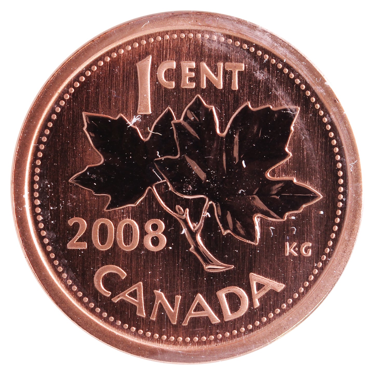 2008 Magnetic Canada 1-cent ICCS Certified SP67 Red
