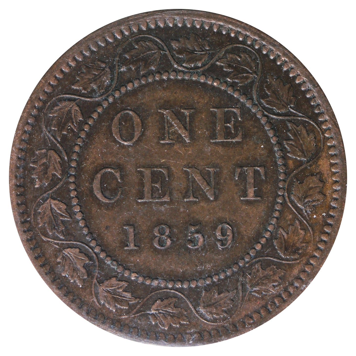 1859 DP N9 #4 Canada 1-cent ICCS Certified EF40