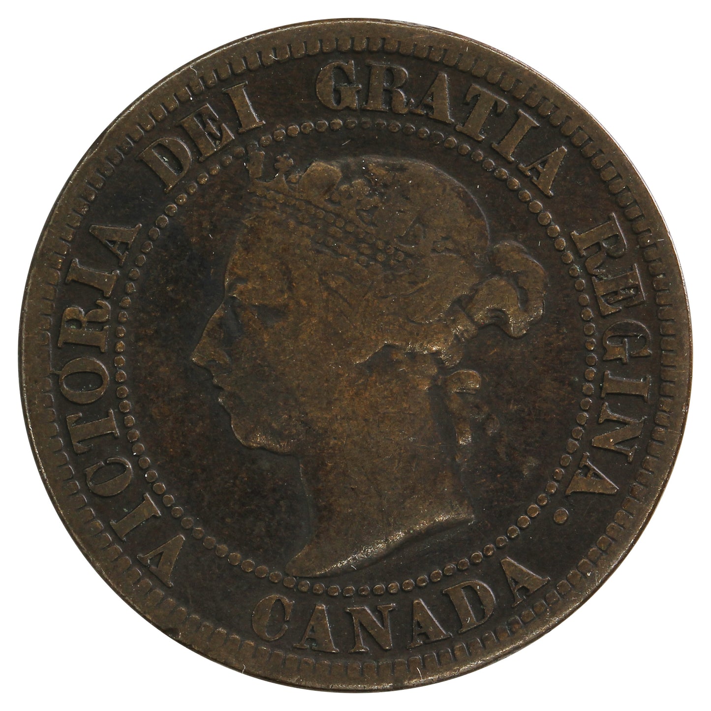 1891 LDLL Obv. 3 Canada 1-cent Very Good (VG8)