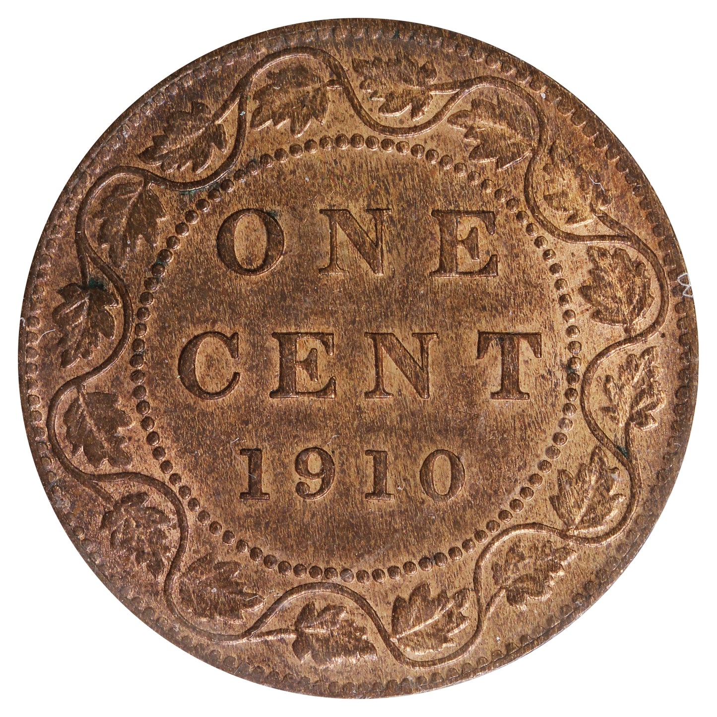 1910 Canada 1-cent ICCS Certified MS62 Red and Brown