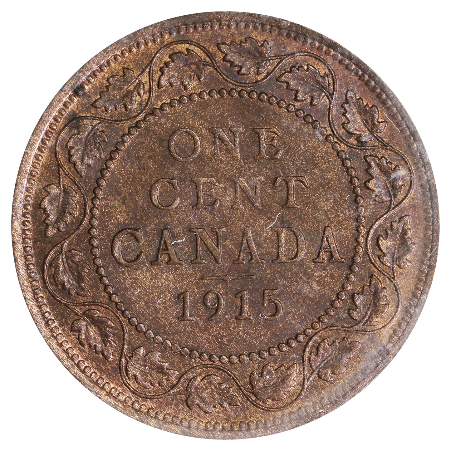 1915 Canada 1-cent ICCS Certified MS63 Red and Brown