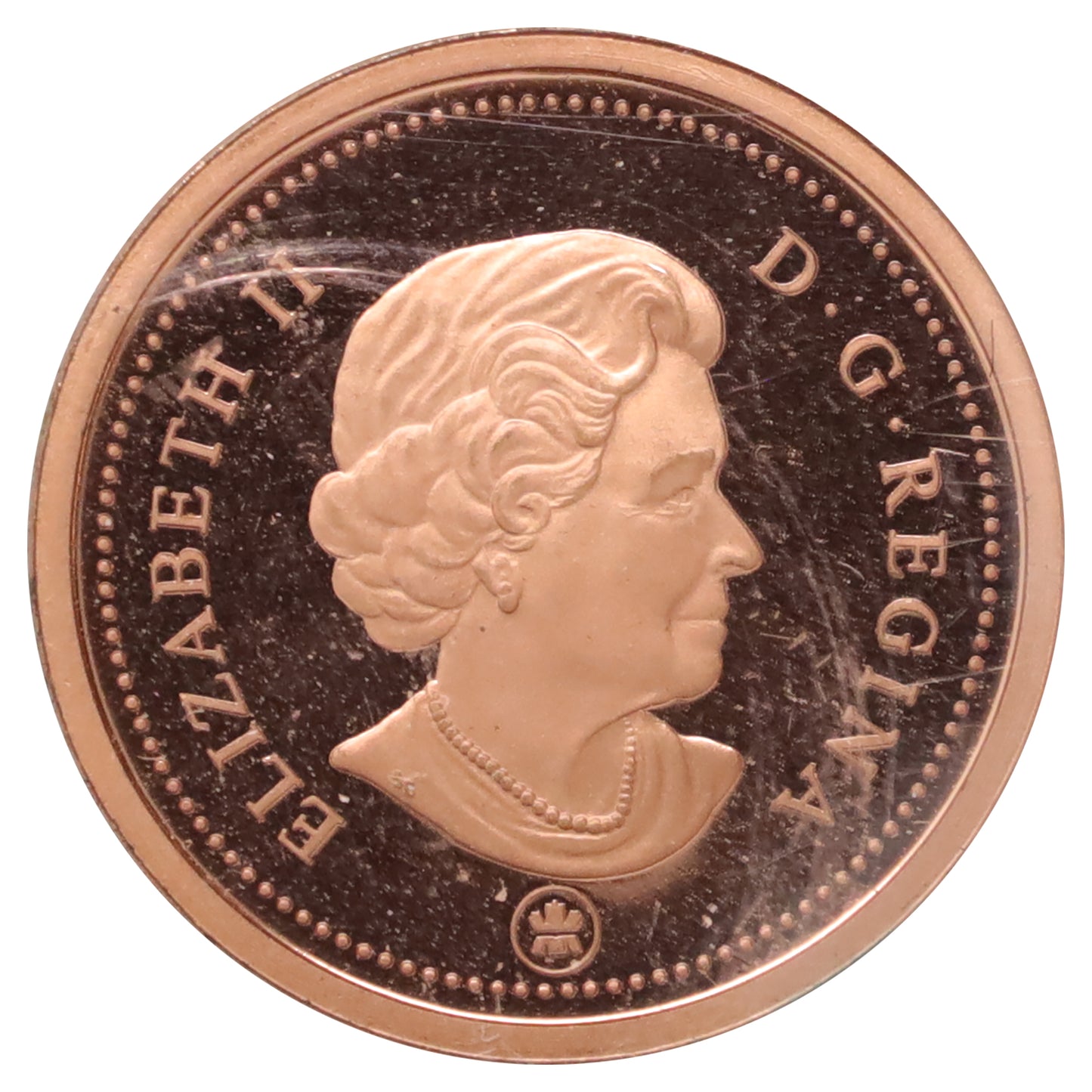 2008 Non-Magnetic Canada 1-cent ICCS Certified PF65 Red; UHC