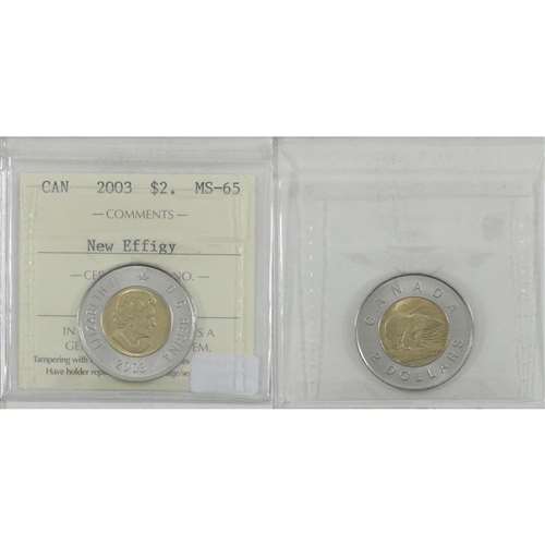 2003 New Effigy Canada Two Dollar ICCS Certified MS65
