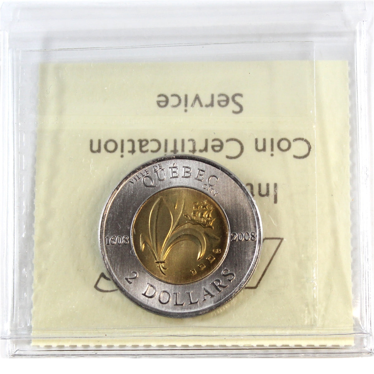2008 Quebec City Canada Two Dollar ICCS Certified MS66