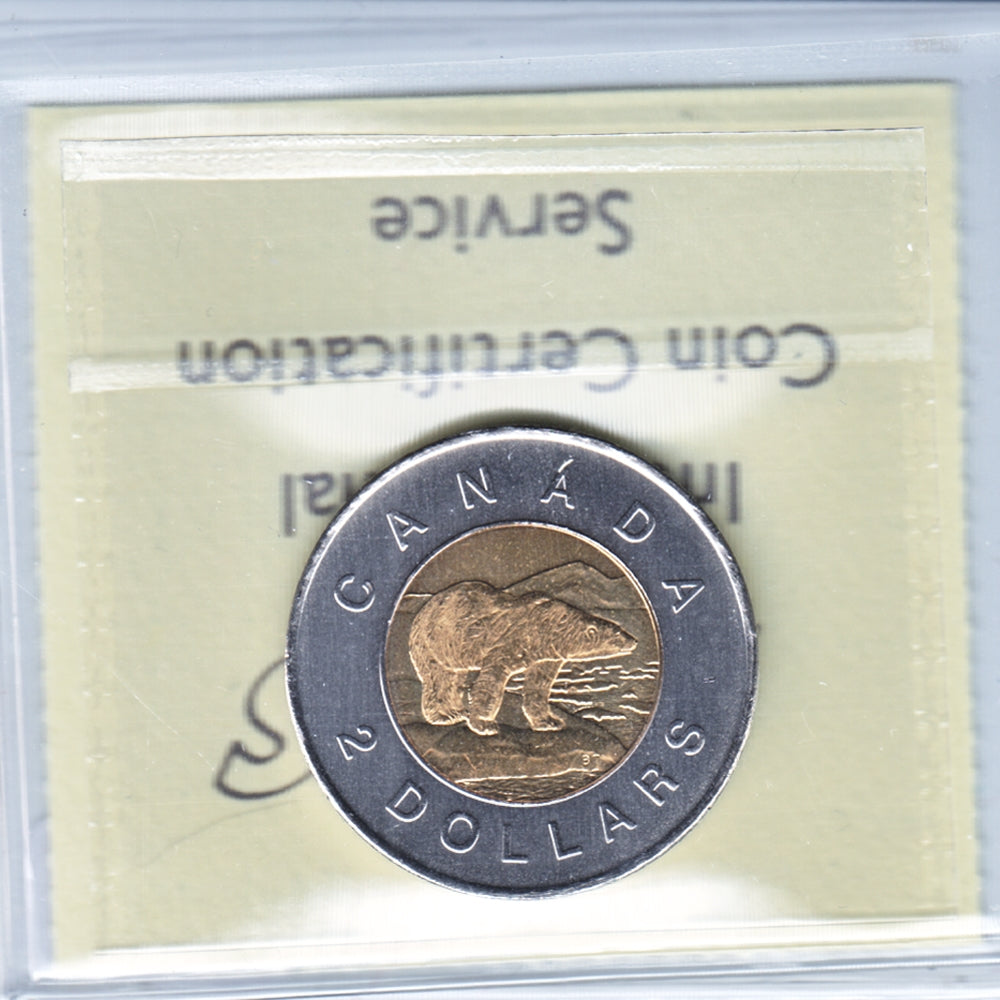 2011 Polar Bear Canada Two Dollar ICCS Certified MS66