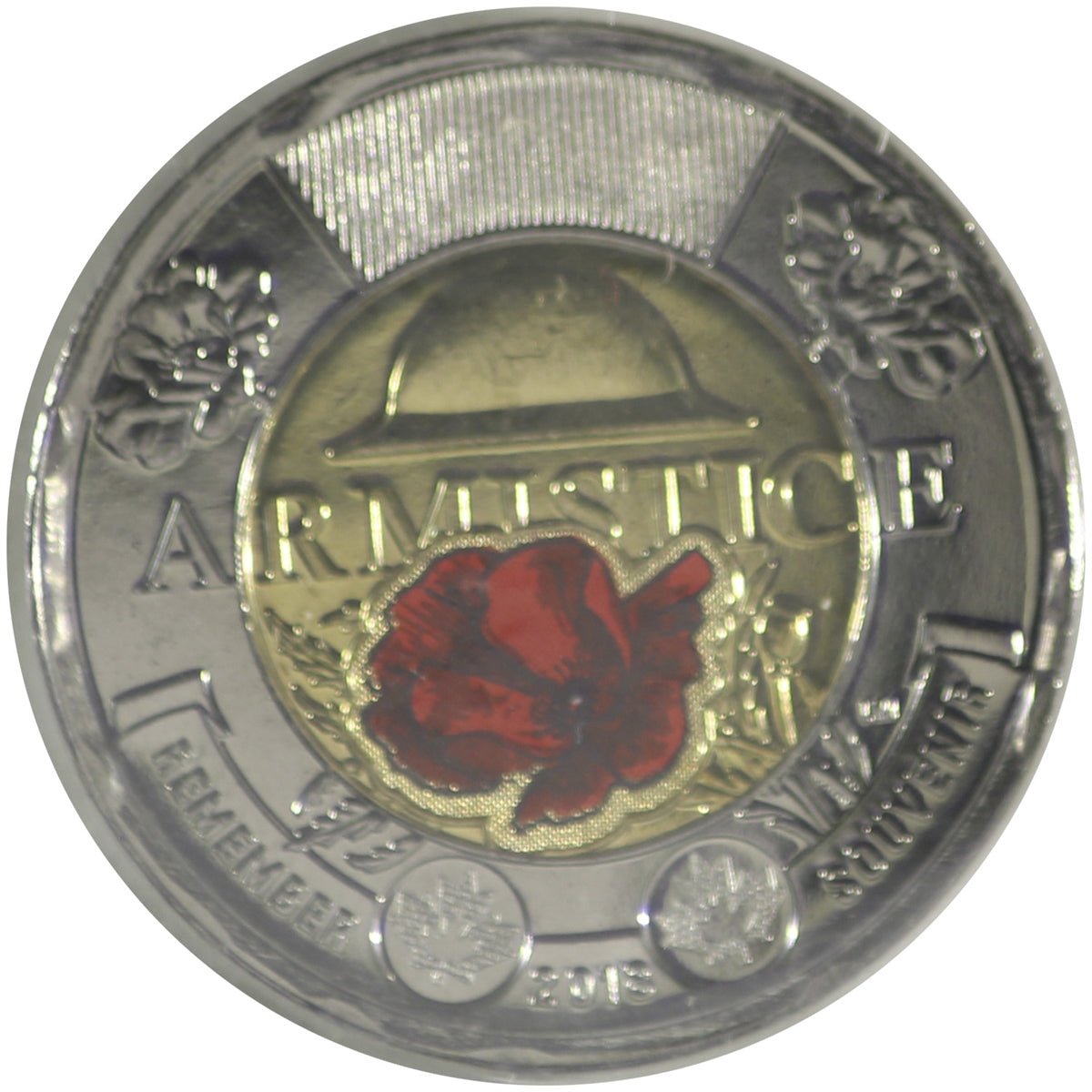 2018 Armistice Colour Canada Two Dollar ICCS Certified MS64