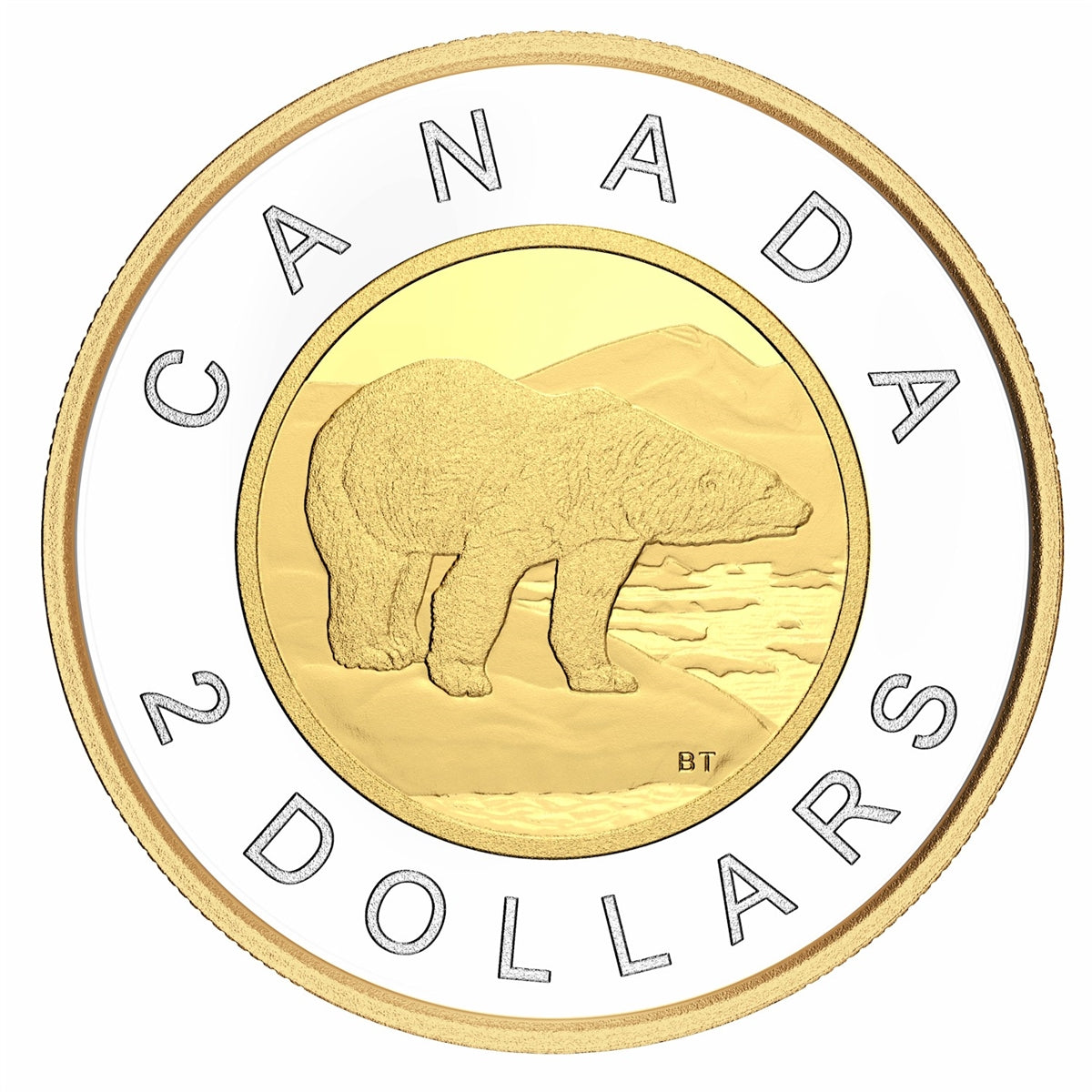 2021 Canada Two Dollar Gold Plated Silver Proof (No Tax)