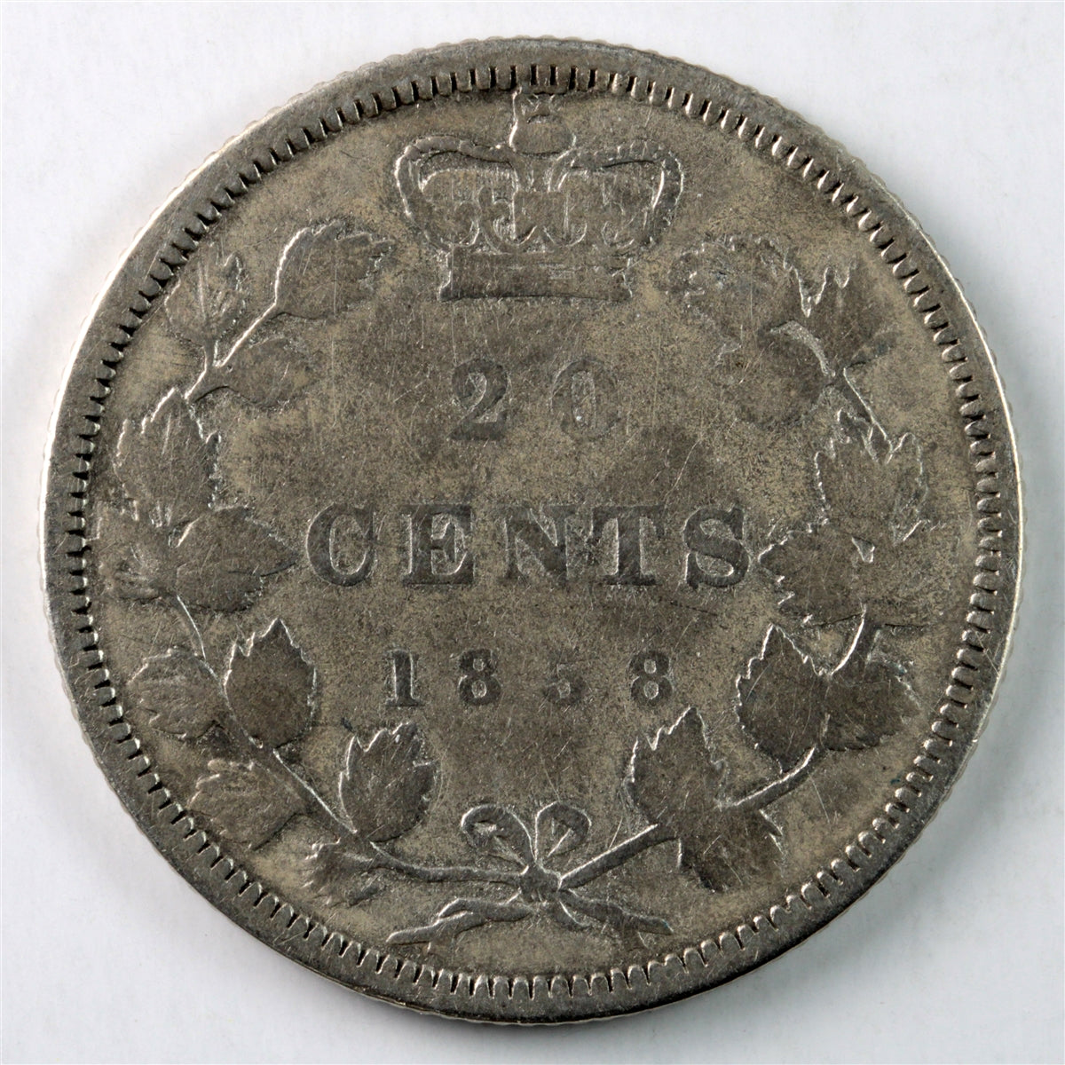 1858 Coinage Canada 20-cents G-VG (G6) $