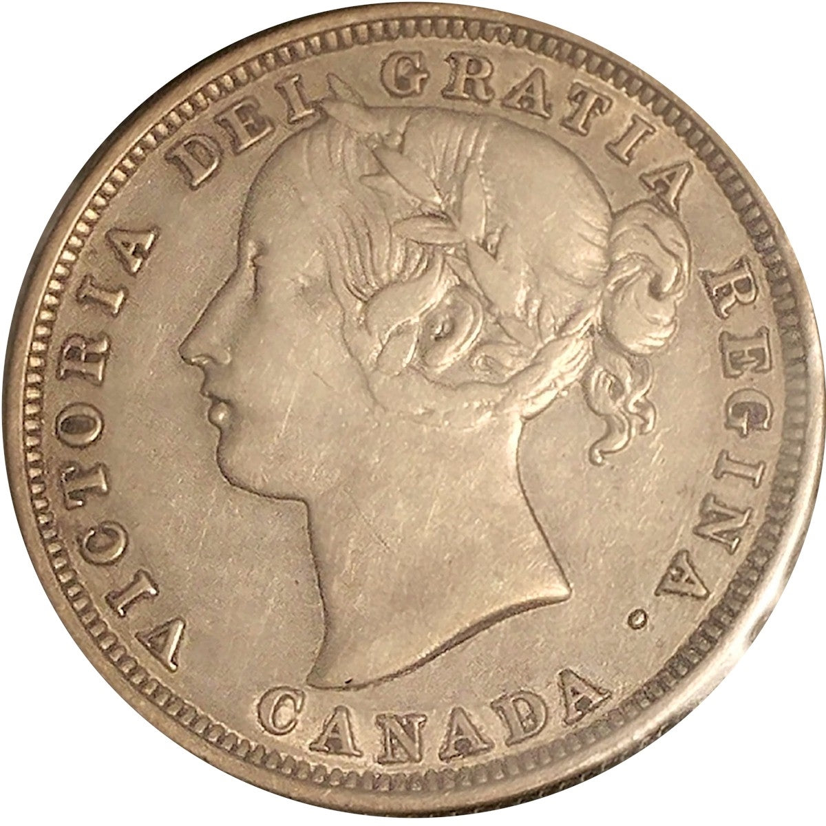 1858 Coinage Canada 20-cents VF-EF (VF30) $
