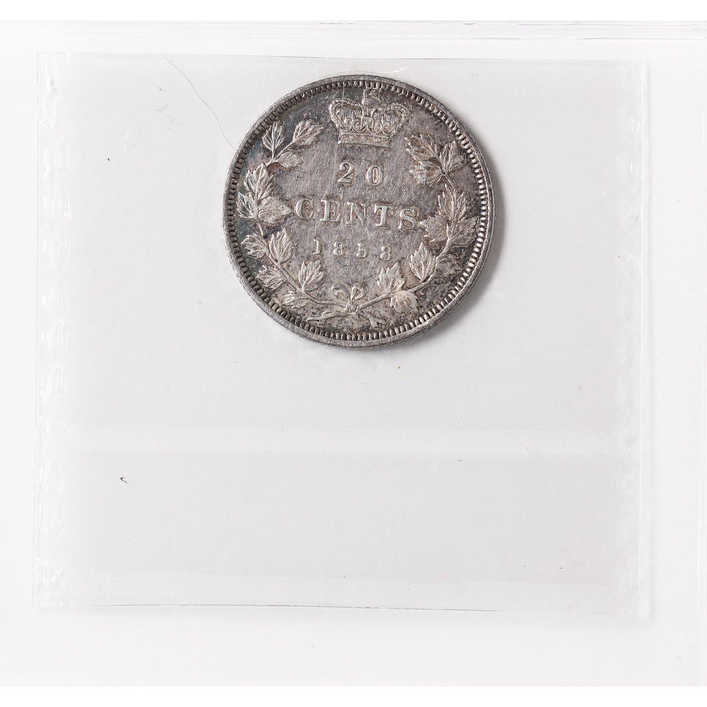 1858 Canada 20-cents ICCS Certified VF30 (XVR 134)