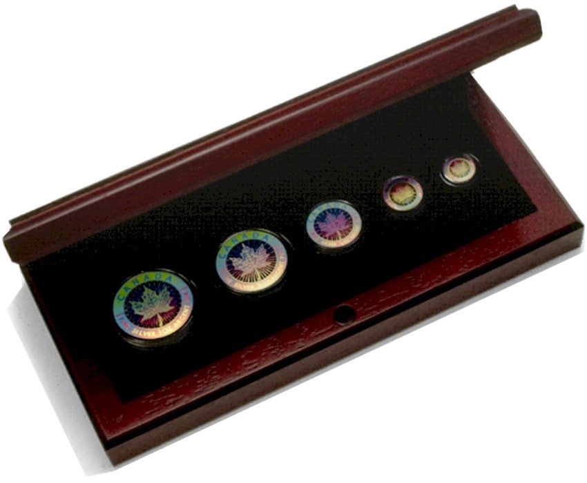 2003 Canada Hologram Silver Maple Leaf Fractional Set (No Tax) sleeve worn
