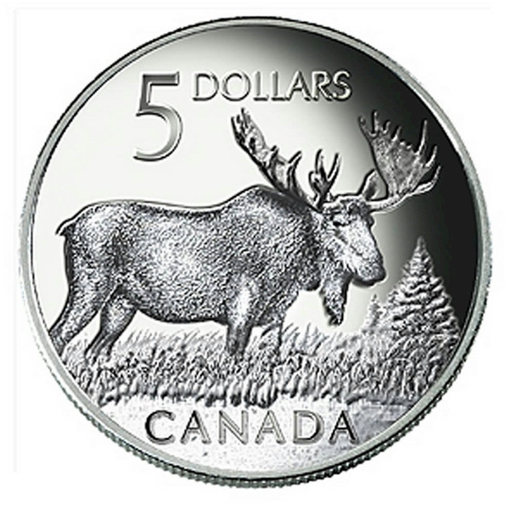 2004 Canada $5 Majestic Moose Coin and Stamp Set (No Tax)