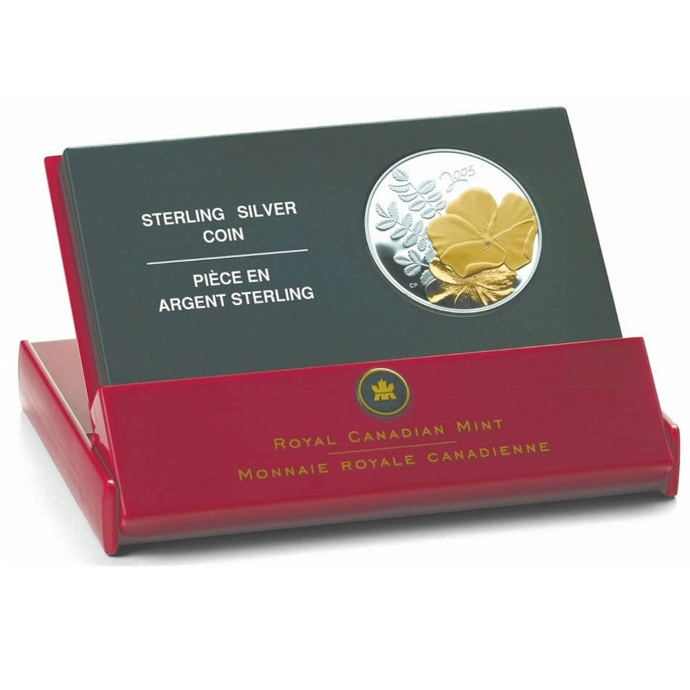 2005 50-Cent Canadian Floral - Golden Rose Sterling Silver (#4)