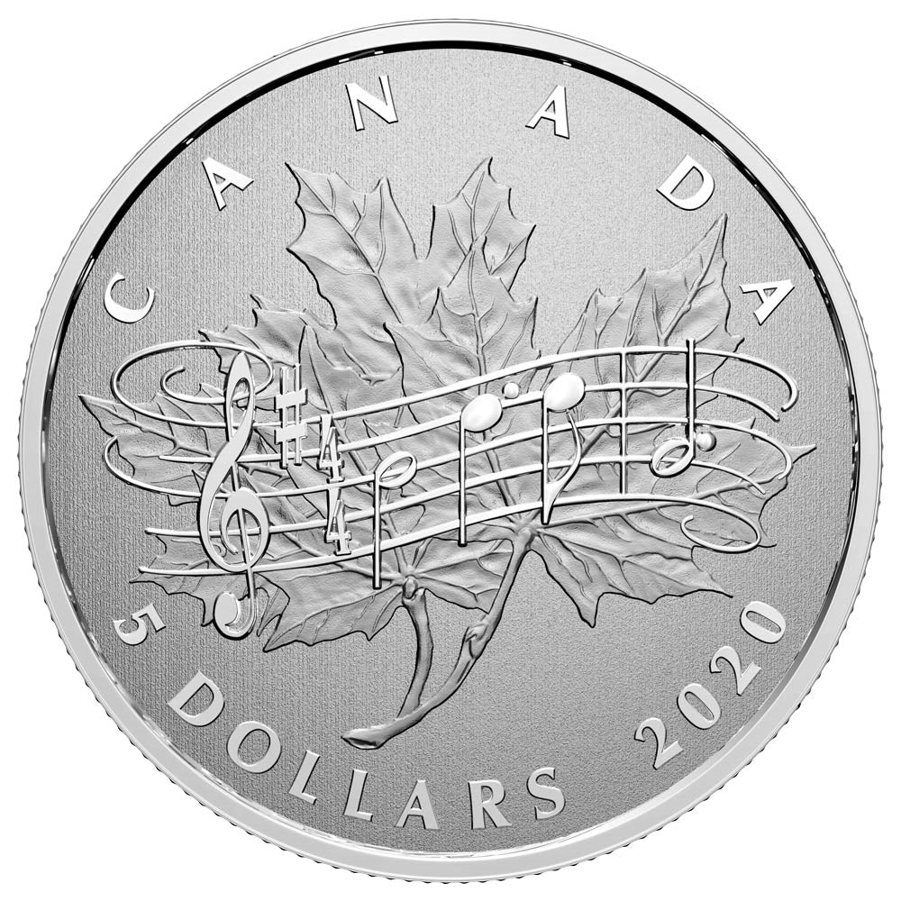 2020 Canada $5 Moments to Hold - 40th Ann. of the National Anthem Act Silver (No Tax)