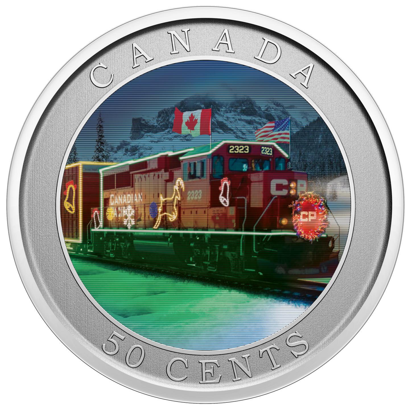 2022 Canada 50-cent CP Holiday Train Lenticular Coin