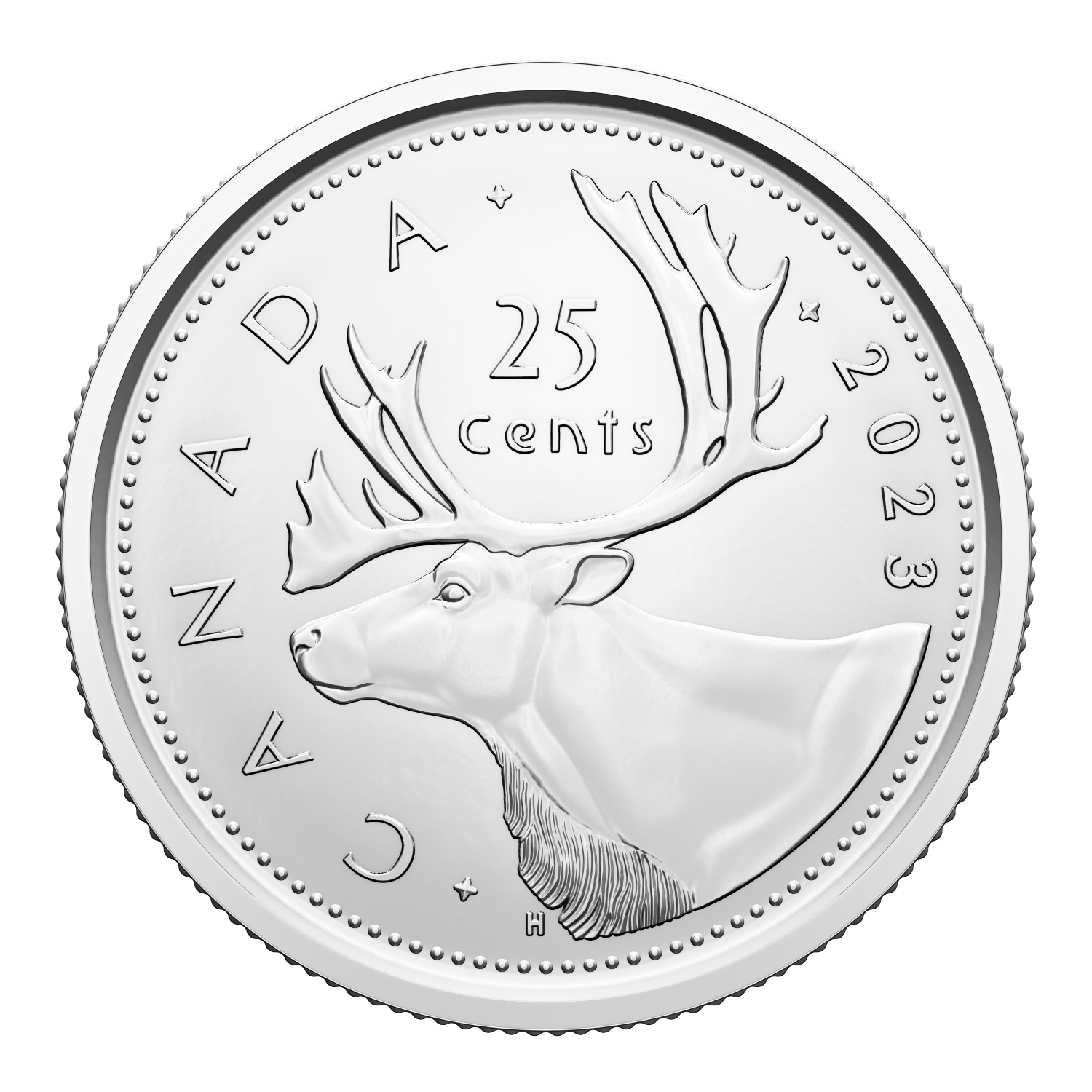 2023 King Charles III Canada 25-cents Brilliant Uncirculated