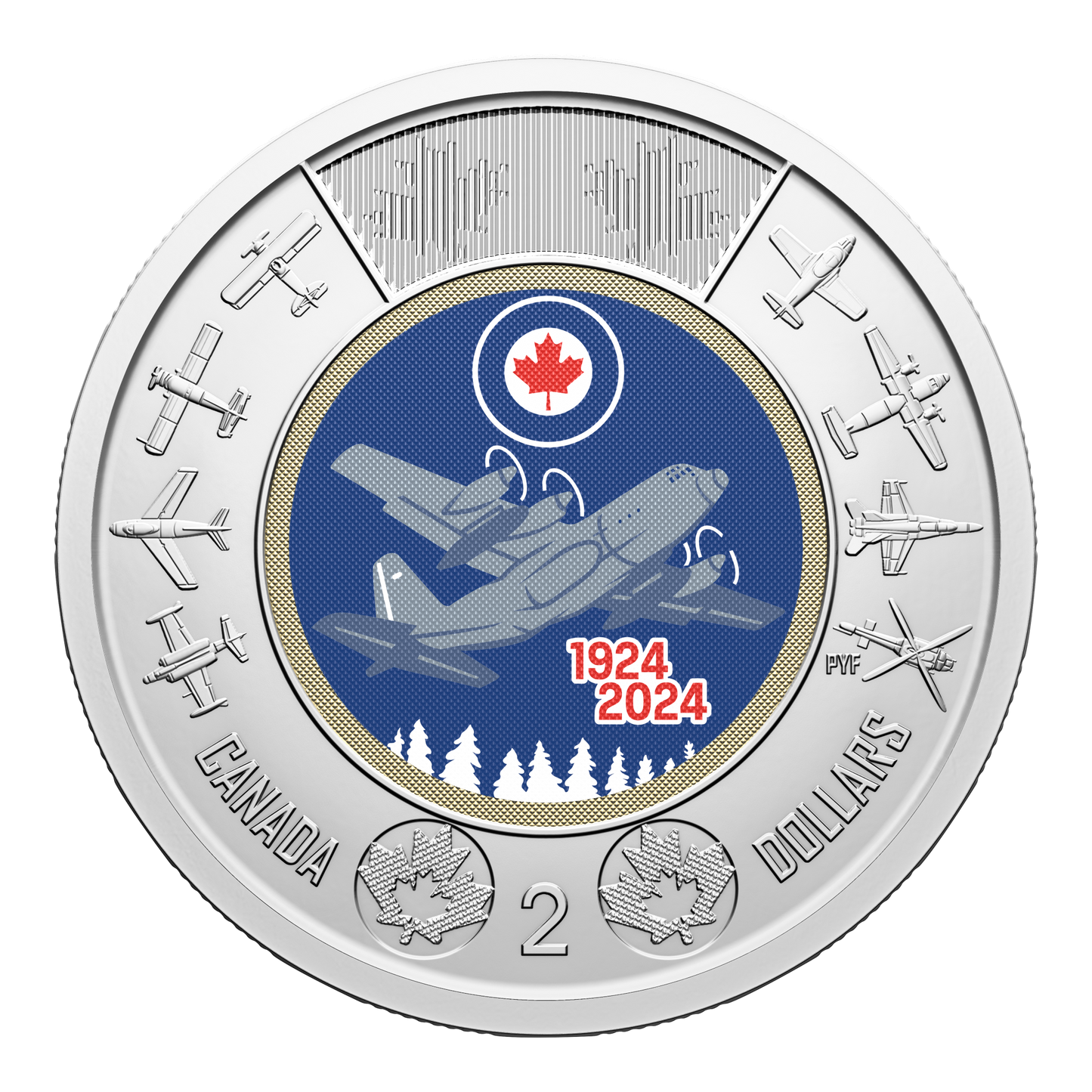 2024 Canada $2 100th Anniversary of the Royal Canadian Air Force Commemorative Collector Keepsake Card