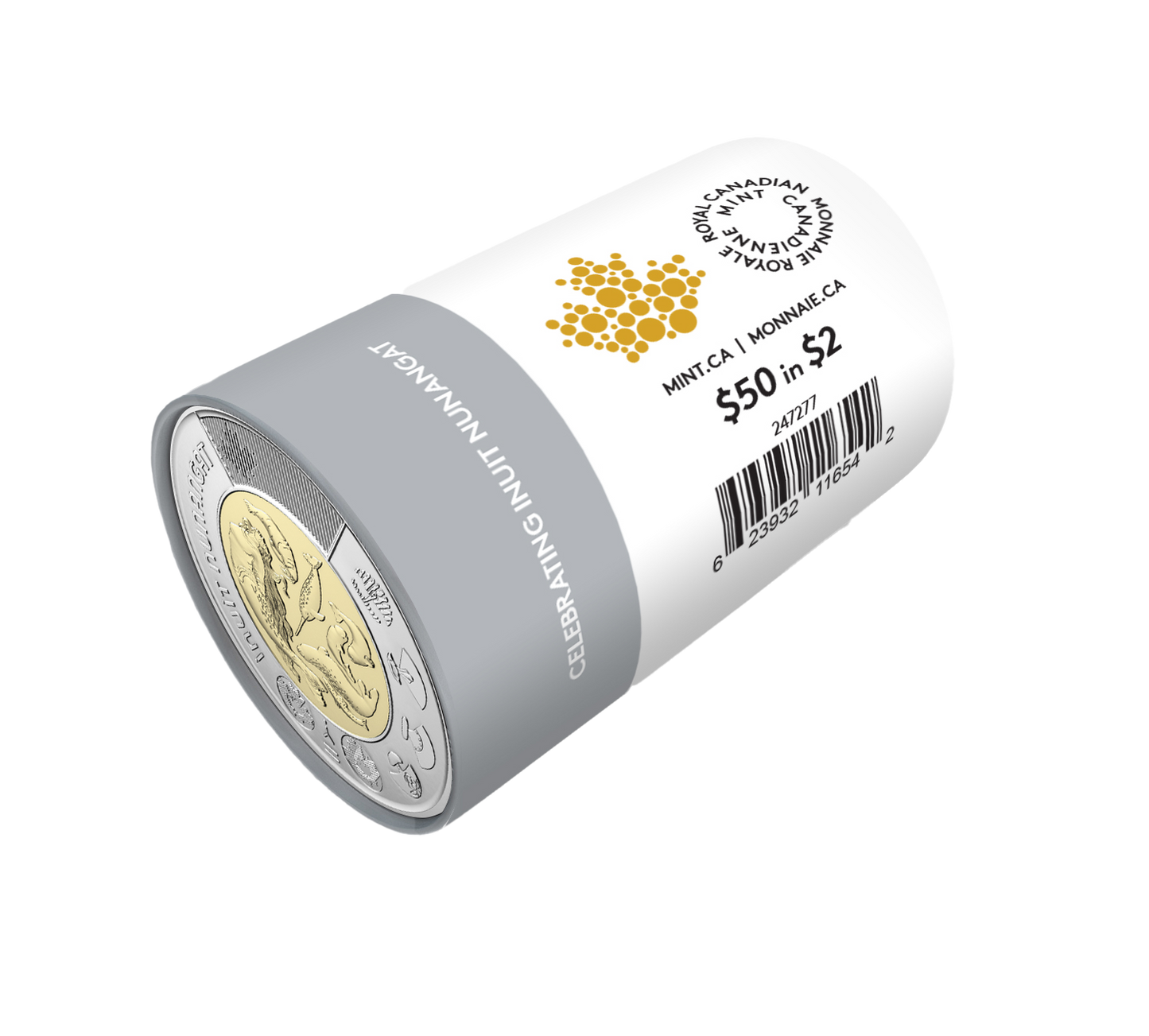2024 Canada $2 Uncoloured Celebrating Inuit Nunangat Special Wrapped Roll of 25pcs