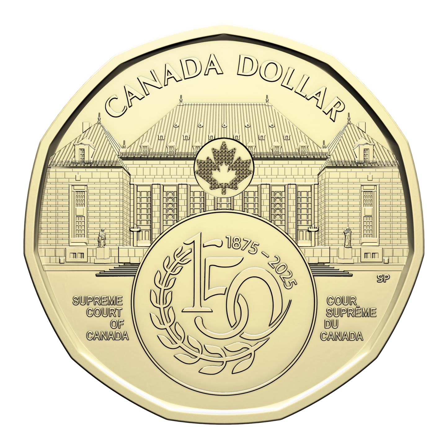 2025 Uncoloured 150th Anniversary of the Supreme Court of Canada $1 Special Wrap Roll of 25 pcs